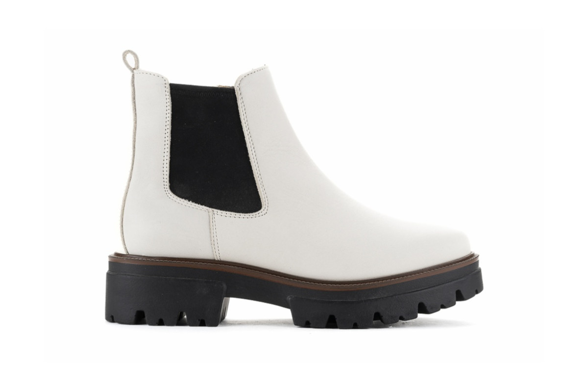 Bottines chelsea en cuir - Blanc - Lince