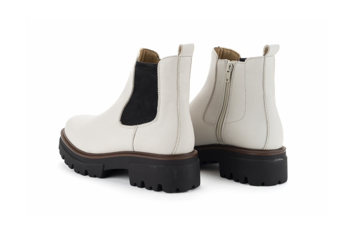 Bottines chelsea en cuir - Blanc - Lince