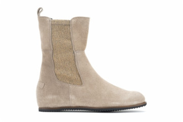 Bottines chelsea plates en daim - Beige - Lince