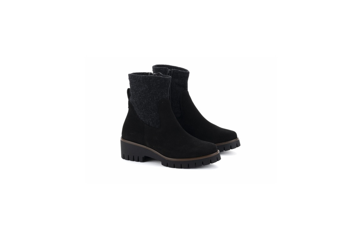 Bottines en daim à élastique - Noir - Lince