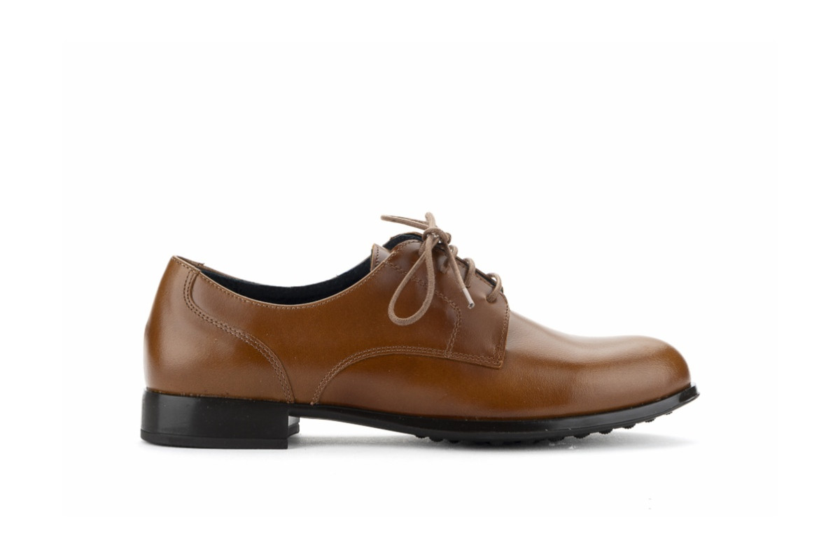 Derbies femme en cuir - Marron - Lince