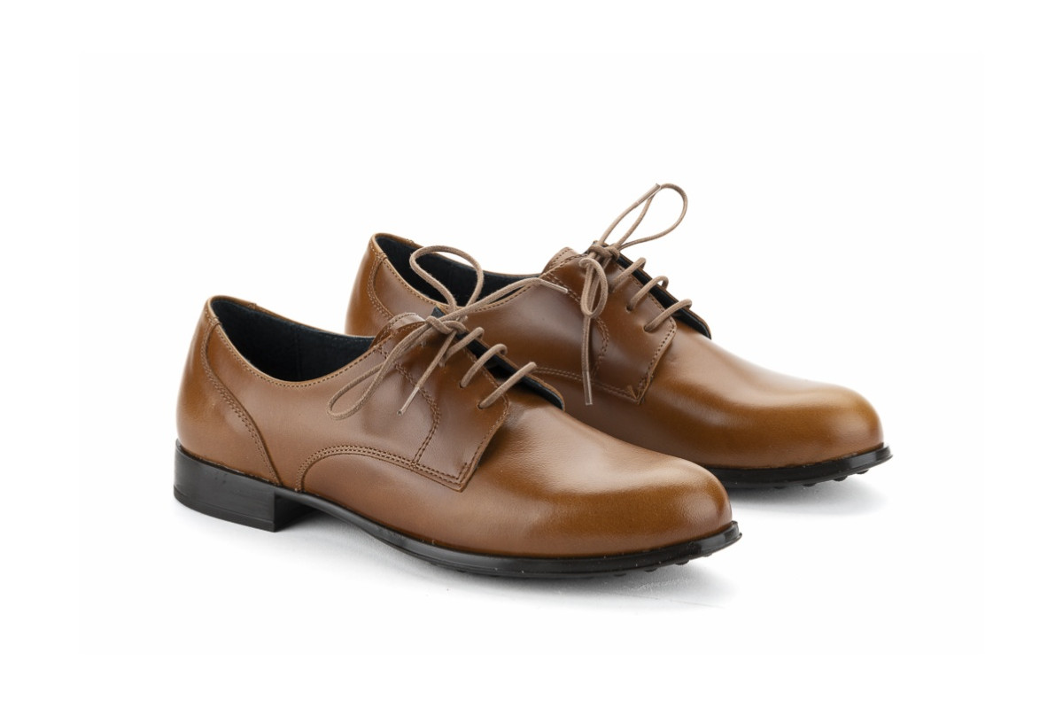 Derbies femme en cuir - Marron - Lince