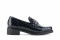 Mocassins en cuir effet croco - Bleu Marine - Lince