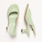Sandales à talon aiguille en cuir - Vert - Neosens