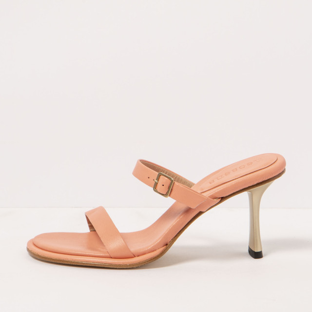 Mules à talon aiguille en cuir - Rose - Neosens