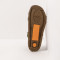 Sandales plates à fines lanières cuir et semelles recyclées - Vert - art