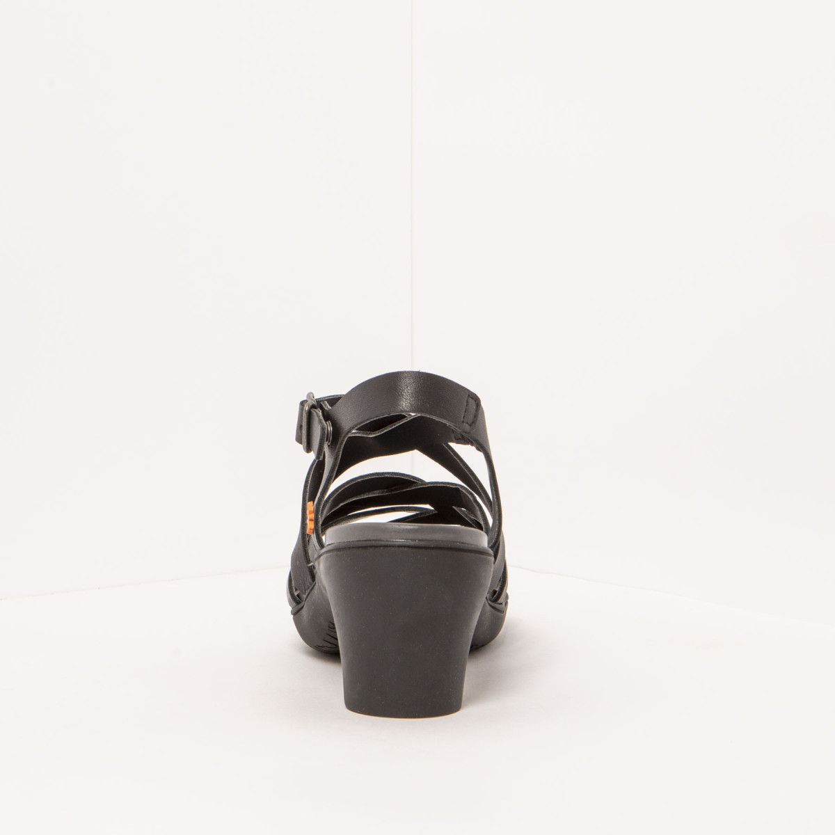 Sandales à talon à lanières entrecroisées - Noir - art