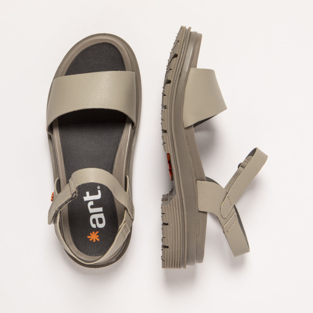 Sandales en cuir et semelle ultra confort - Beige - art