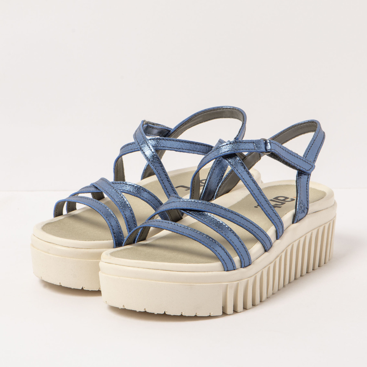 Sandales compensées multi-lanières - Bleu - art