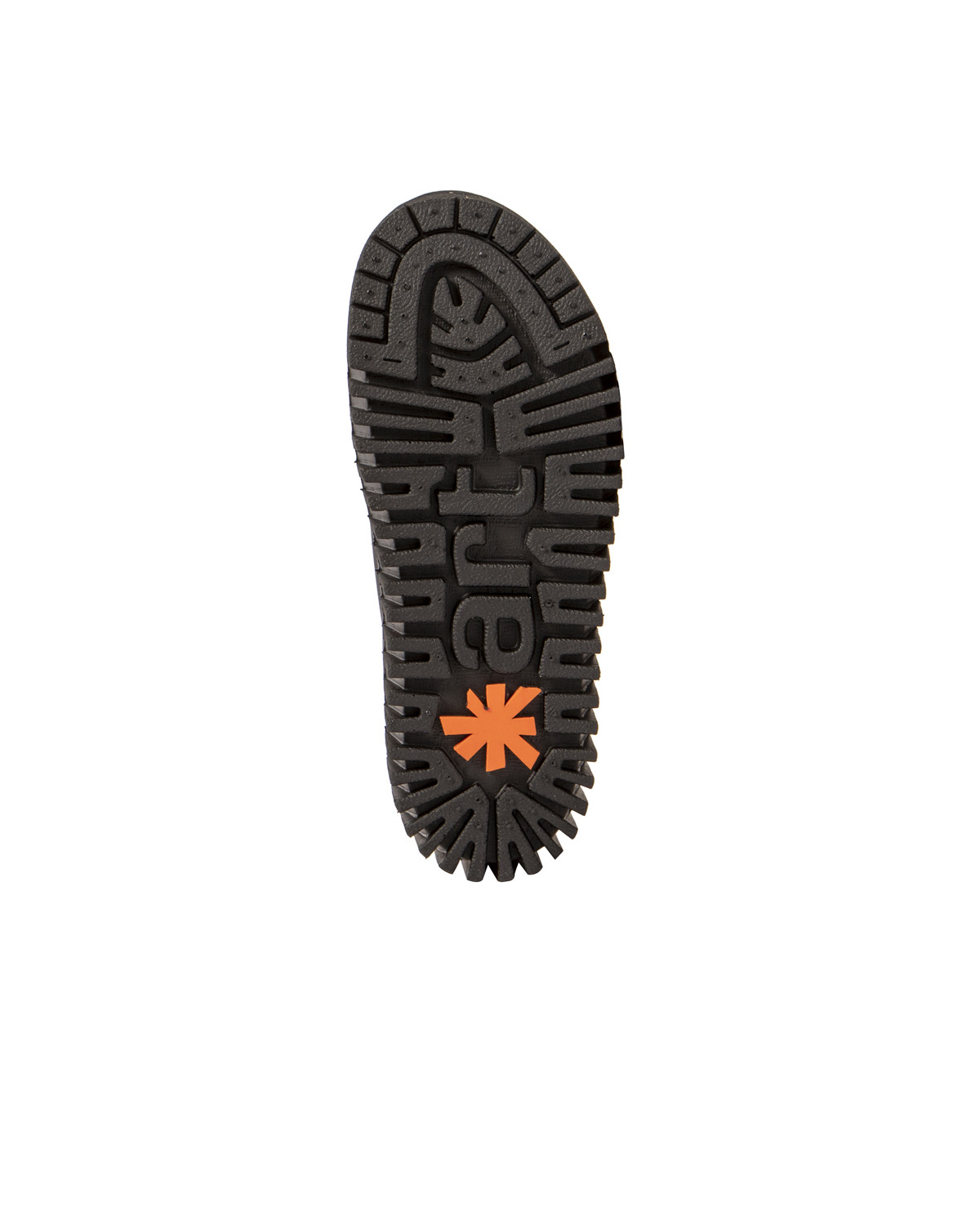 Sandales en cuir à plateforme et scratchs - Noir - art