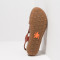 Sandales plates en cuir lisse et daim - Orange - art