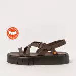 Sandales plateforme lanières croisées - Marron - art