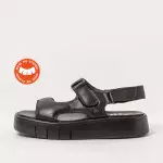 Sandales compensées à doubles velcros - Noir - art