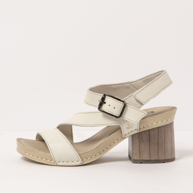 Sandales à talon multi brides en cuir - Beige - art