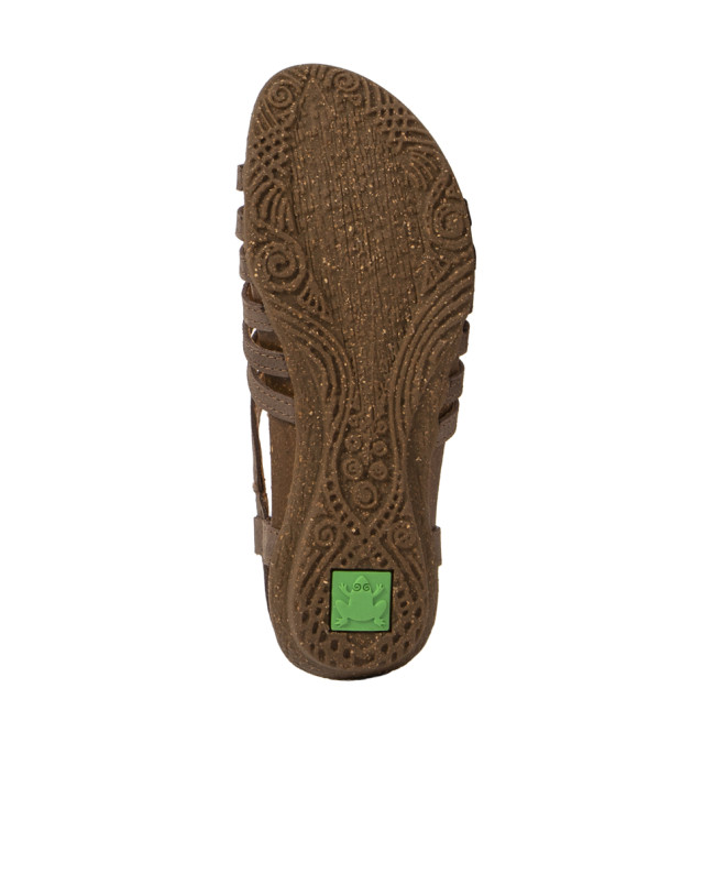Sandales confortables spartiates en cuir - Gris - El naturalista