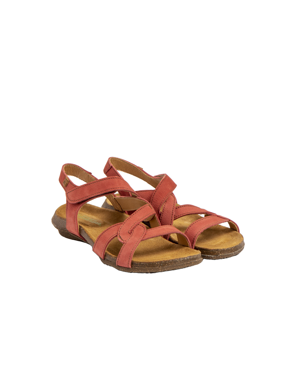 Sandales confortables plates à lanières entrelacées - Rose - El naturalista
