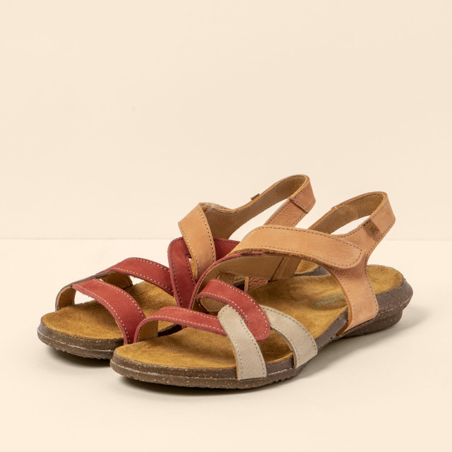 Sandales confortables plates à lanières entrelacées - Multicolore - El naturalista
