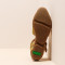 Sandales confortables plates bout fermé en cuir doux - Vert - El naturalista