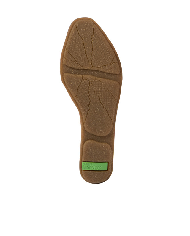 Sandales confortables plates type babies ouvertes - Marron - El naturalista
