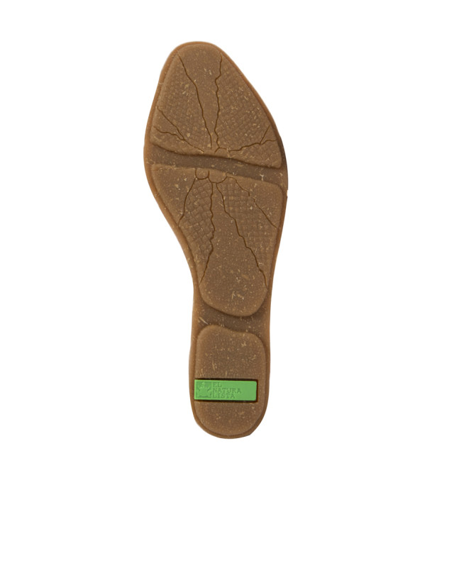 Sandales confortables plates type babies ouvertes - Jaune - El naturalista