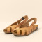Sandales confortables plates type babies ouvertes - Jaune - El naturalista