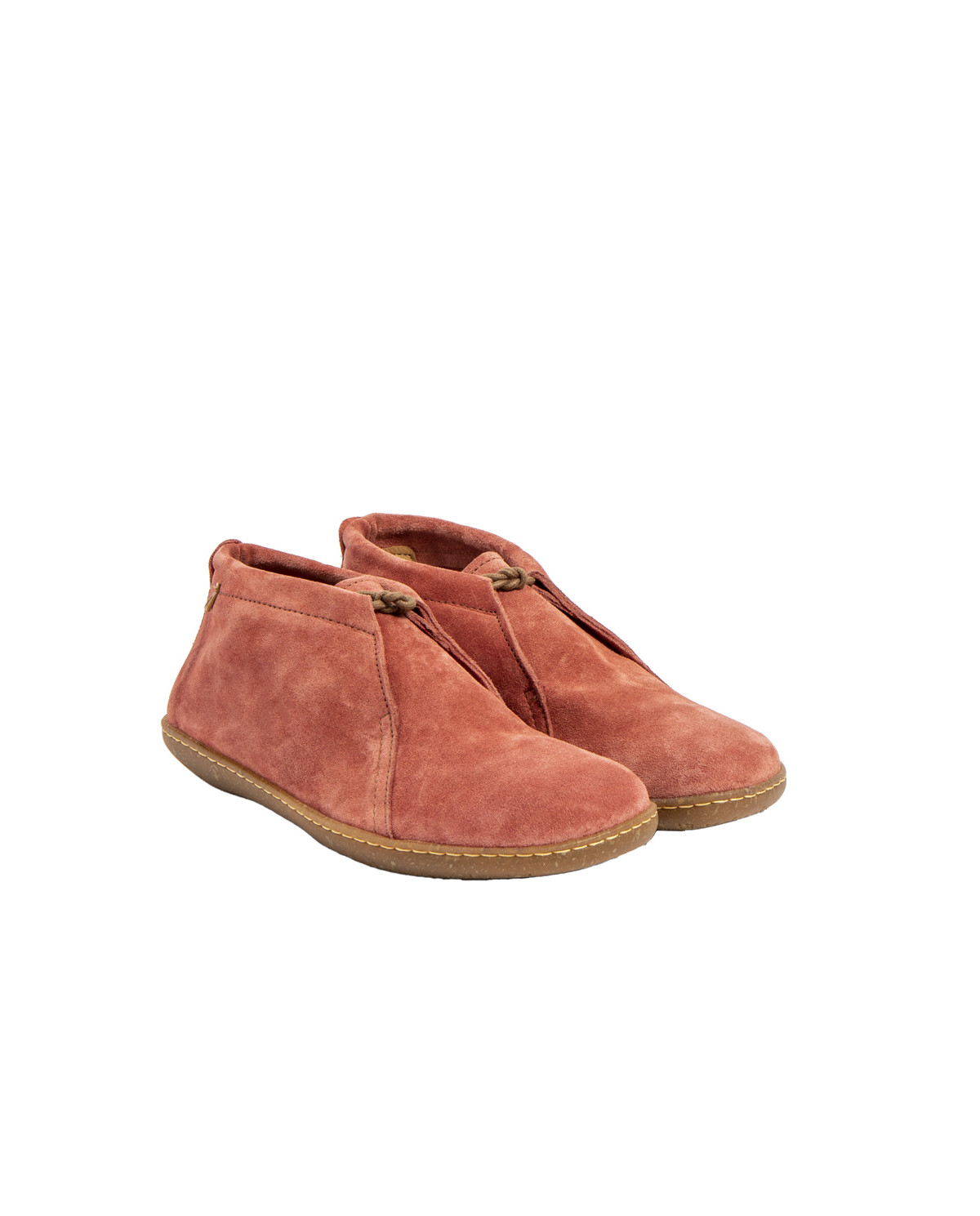 Chaussures confortables lacées en daim - Rose - El naturalista