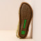 Sandales confortables plates en cuir suédé à scratch - Vert - El naturalista