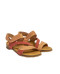 Sandales confortables plates en cuir suédé à scratch - Multicolore - El naturalista