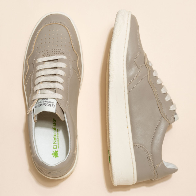 Sneakers en cuir suédé - Taupe - El naturalista