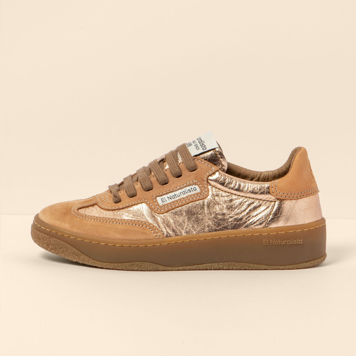 Sneakers cuir et daim - Marron - El naturalista