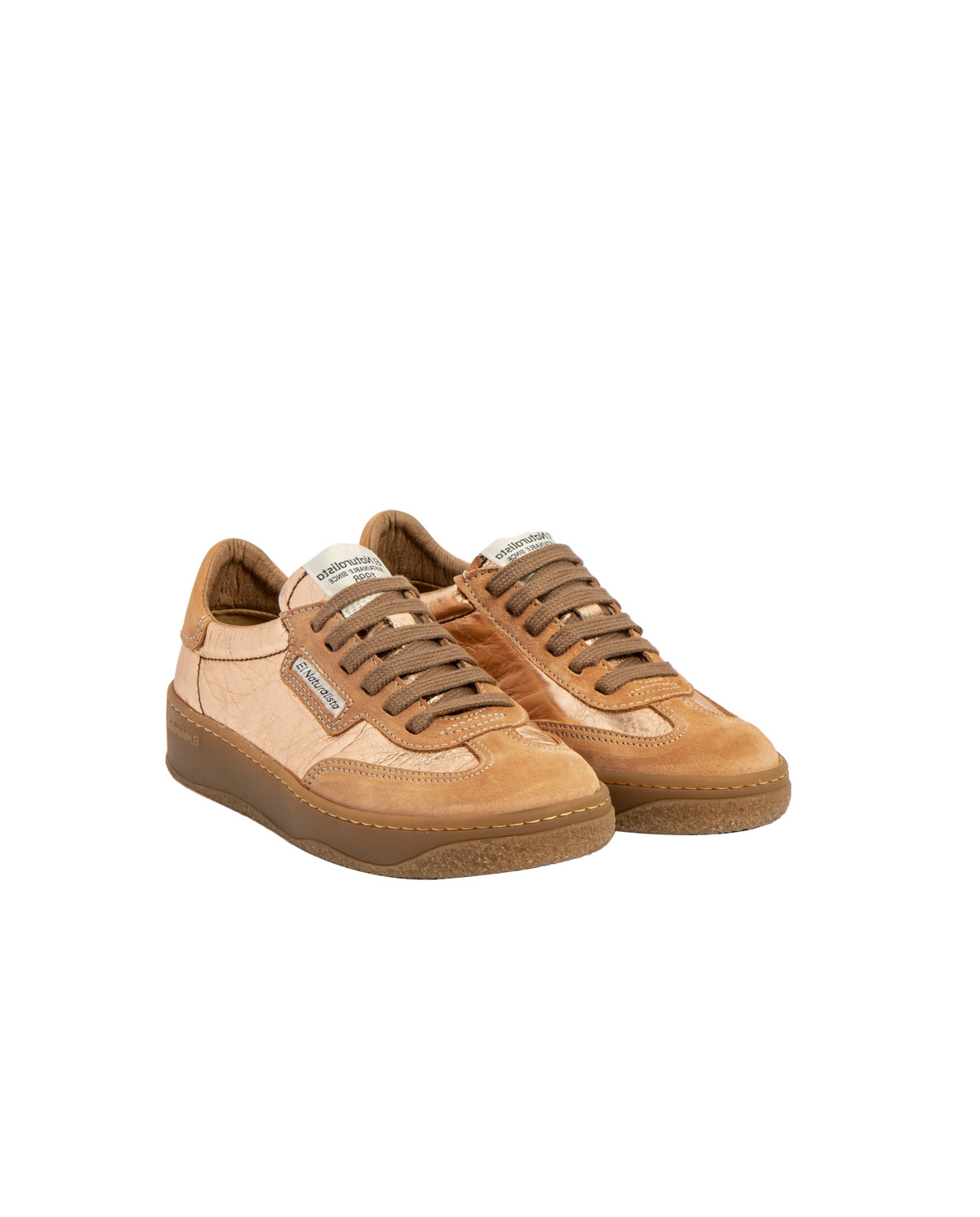 Sneakers cuir et daim - Marron - El naturalista