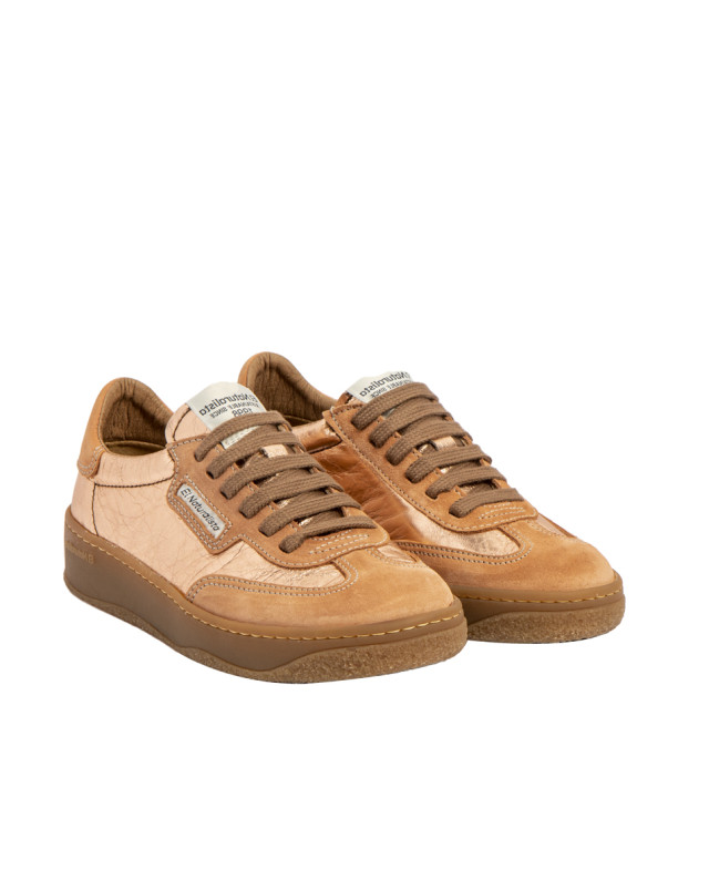 Sneakers cuir et daim - Marron - El naturalista