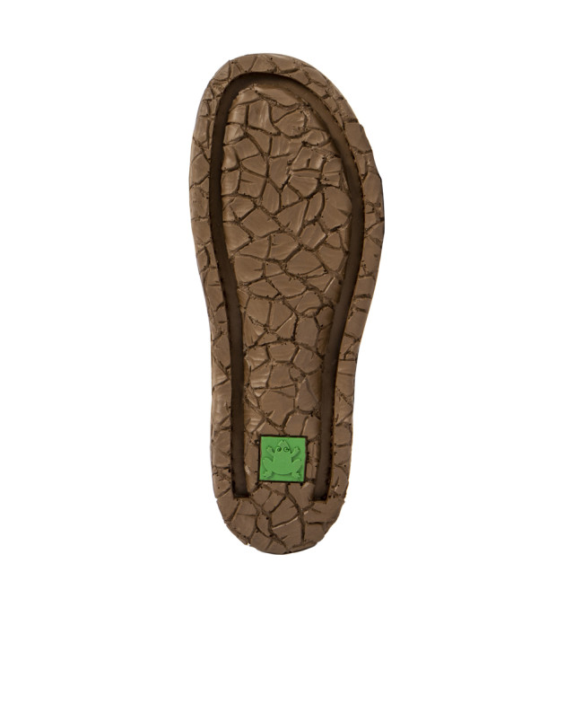 Sandales confortables plates en cuir bout fermé à bride cheville - Bleu - El naturalista