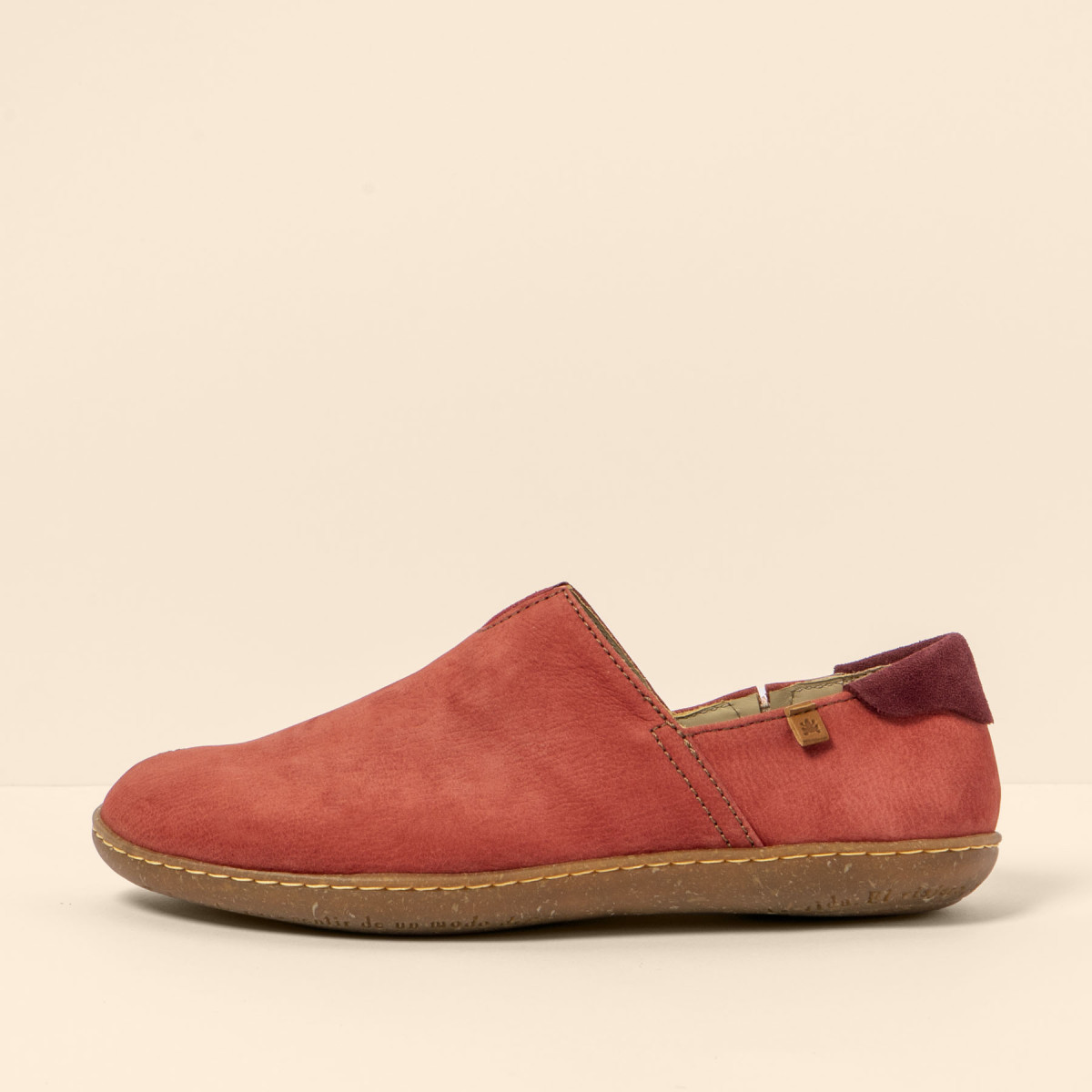 Chaussures confort en cuir naturel et semelles recyclées - Rose - El naturalista