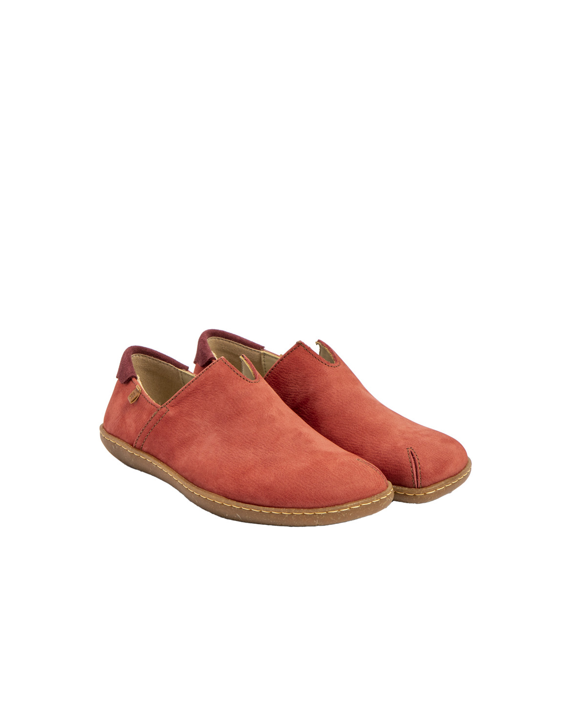 Chaussures confort en cuir naturel et semelles recyclées - Rose - El naturalista