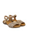 Sandales confortables plates en cuir et daim - Beige - El naturalista