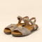 Sandales confortables plates en cuir et daim - Beige - El naturalista