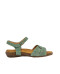 Sandales confortables plates en cuir et daim - Bleu - El naturalista