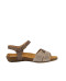 Sandales confortables plates en cuir et daim - Marron - El naturalista