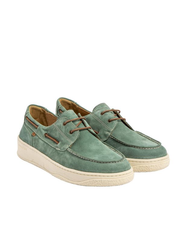 Chaussures bateau en daim - Bleu - El naturalista