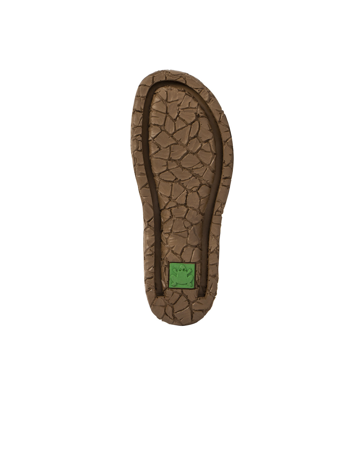 Sandales confortables plates en cuir à scratch et semelles ergonomique - Taupe - El naturalista