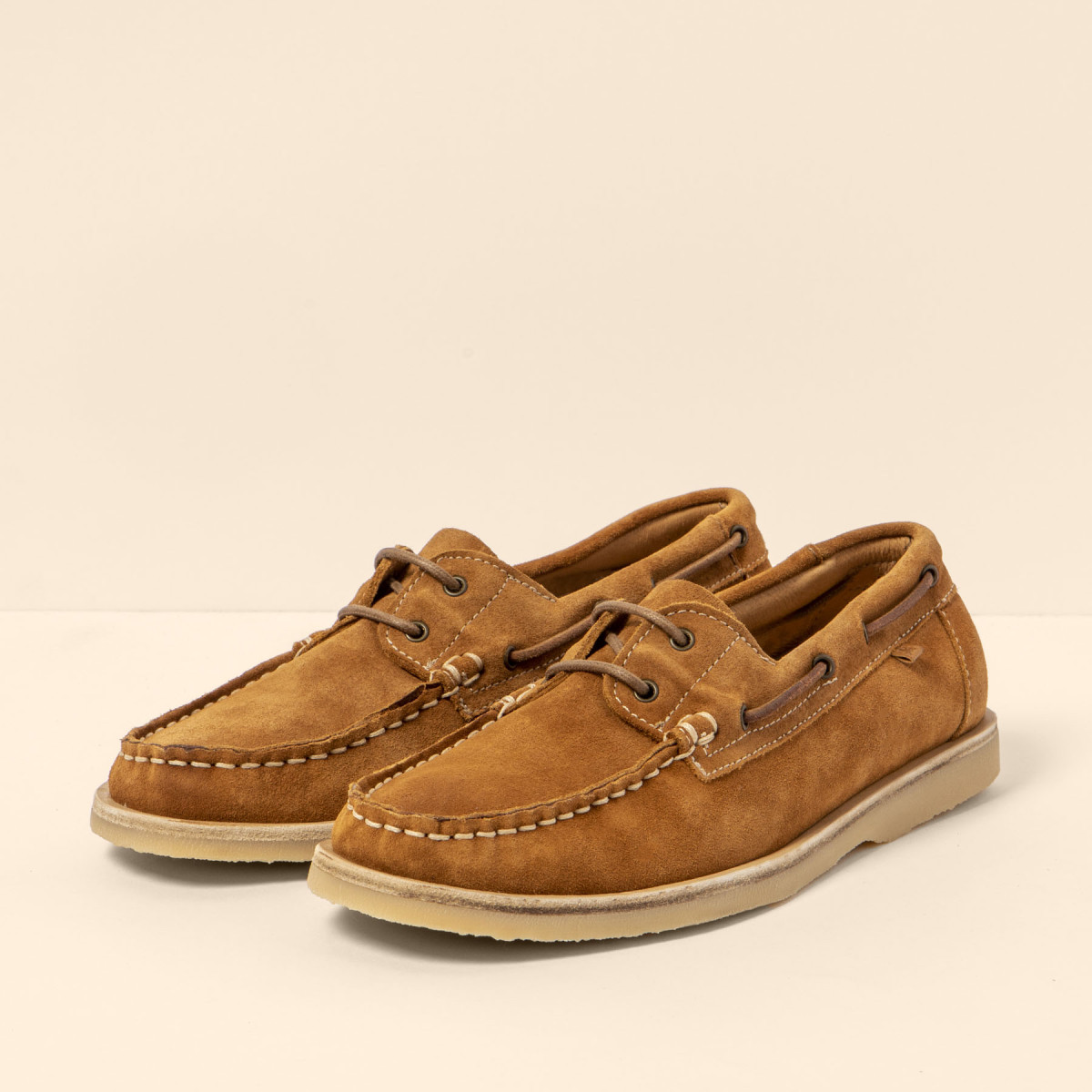 Chaussures bateau en daim - Marron - El naturalista