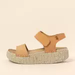 Sandales à plateforme en cuir - Jaune - El naturalista