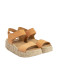 Sandales confortables à plateforme en cuir - Jaune - El naturalista