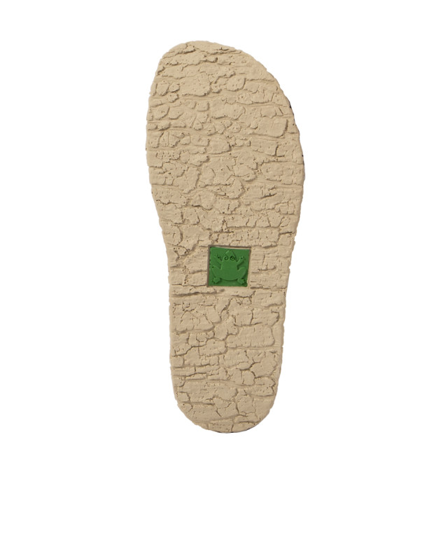 Sandales confortables compensées en cuir suédé - Beige - El naturalista