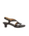 Sandales confortables en cuir tréssé à petit talon - Noir - El naturalista