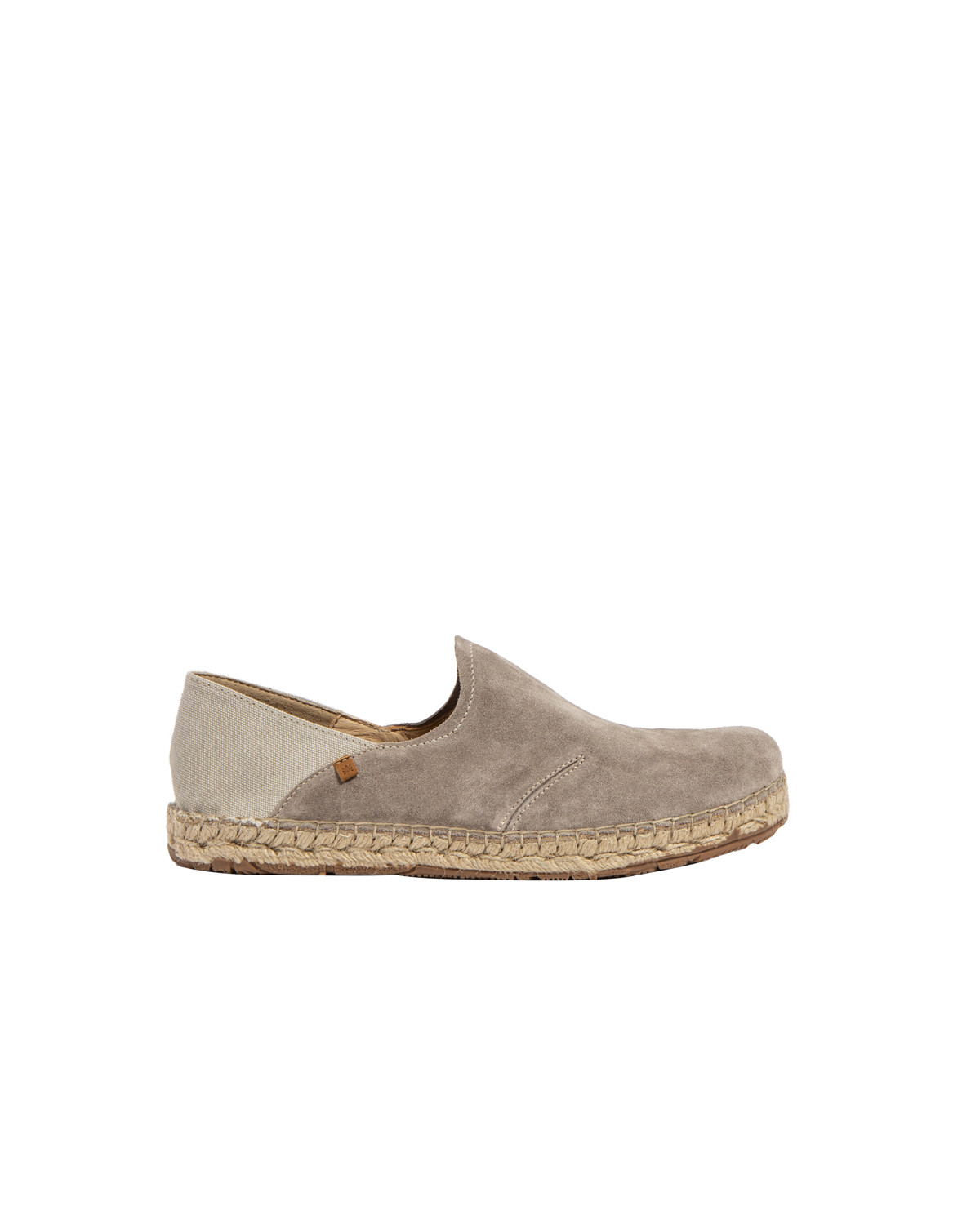 Espadrilles en daim à semelle jute - Beige - El naturalista