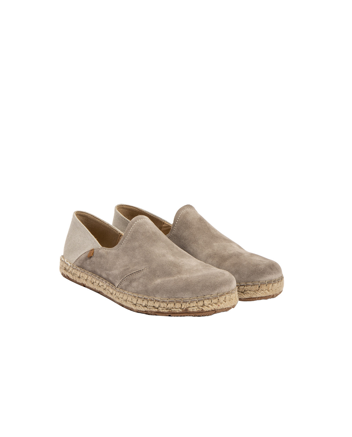 Espadrilles en daim à semelle jute - Beige - El naturalista