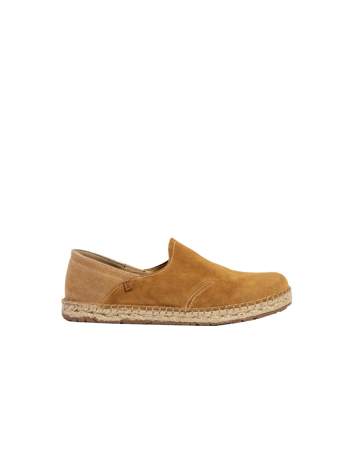 Espadrilles en daim à semelle jute - Marron - El naturalista