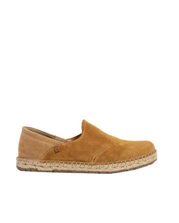 Espadrilles en daim à semelle jute - Marron - El naturalista